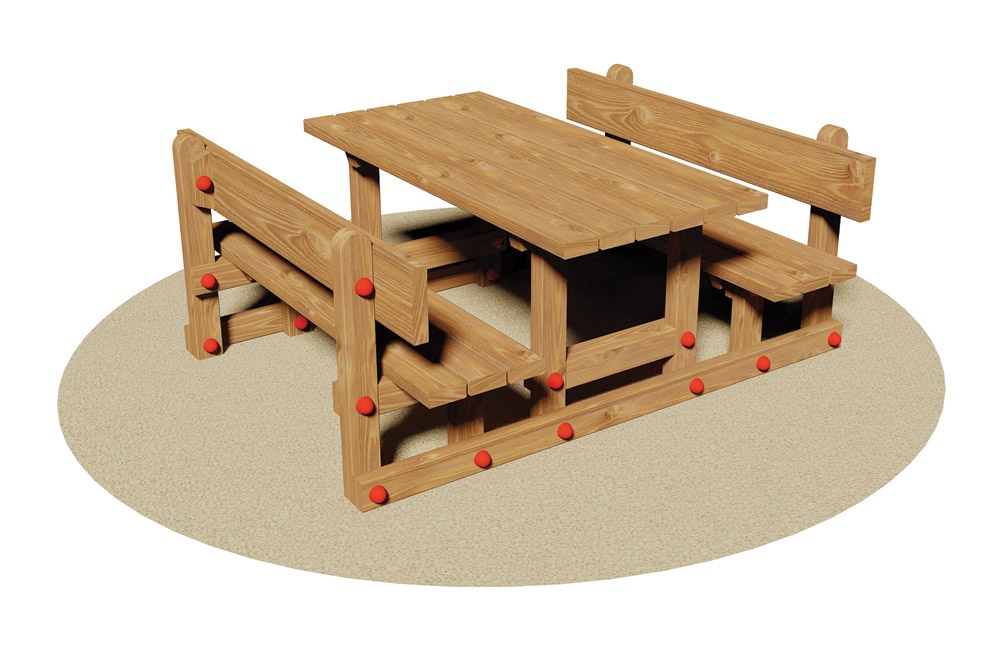 Mini Table With 2 Benches