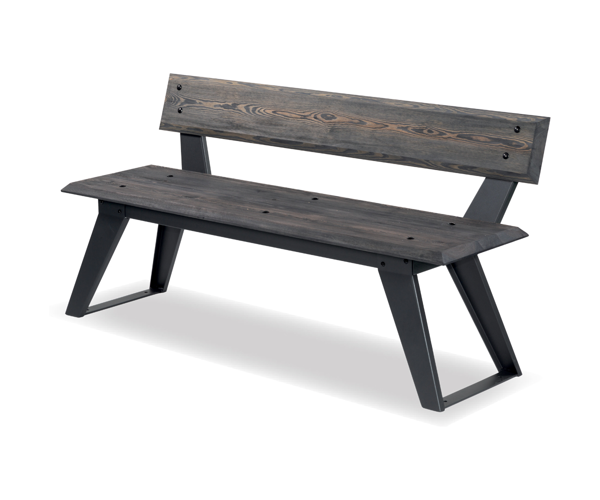 Saké Bench (Micaceous Dark Grey/ Grey)